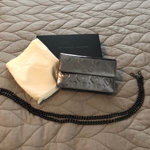 Marc Jacobs silver clutch wristlet